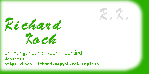 richard koch business card